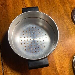 Revereware Stainless Steel Steamer with Black Handles